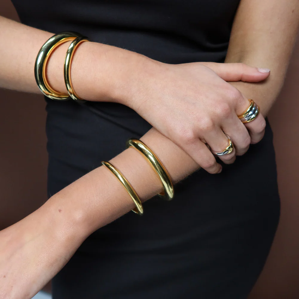 Glenn Big Bangle - Gold - Image 5