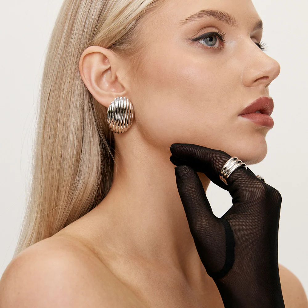 Harper Earrings - Silver - Image 2