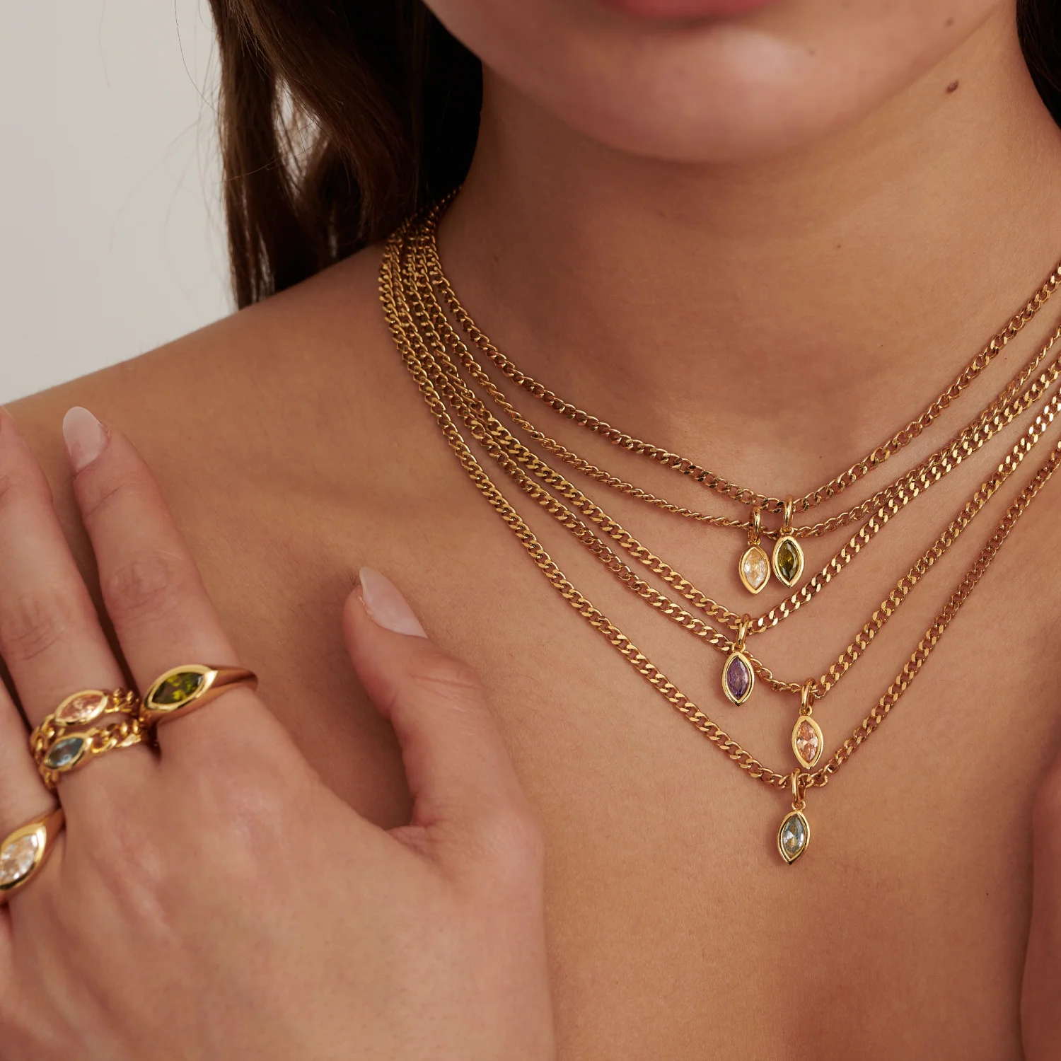 Kaia Necklace - Crystal - Image 5