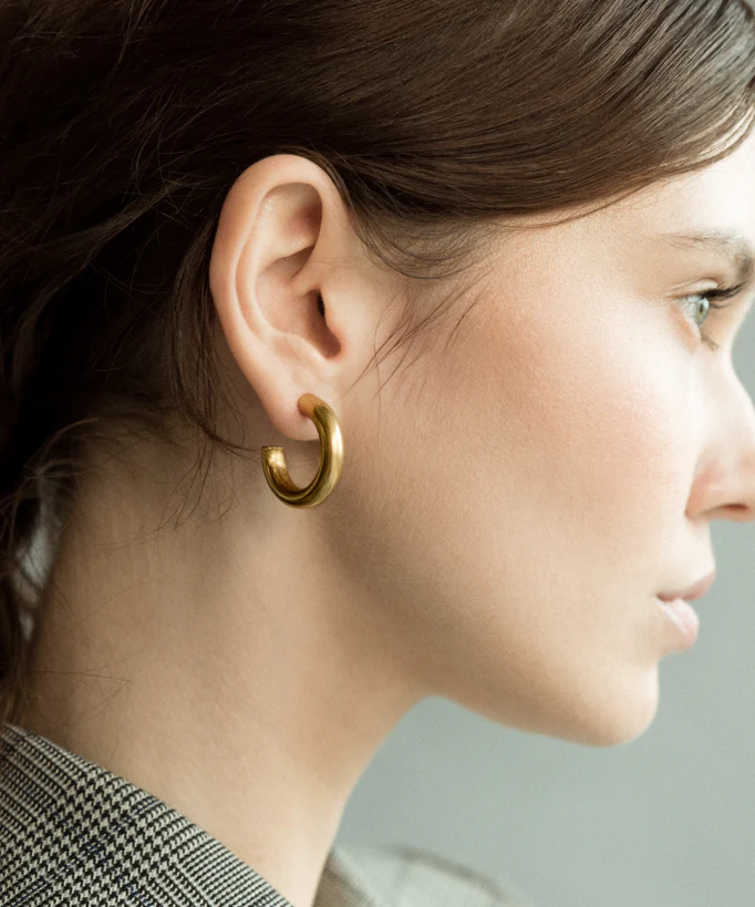 Mini Kennedy Hoops - Gold - Image 6